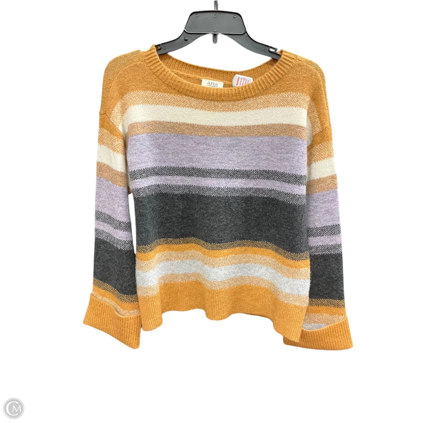 Top Long Sleeve By Ana In Purple & Tan, Size: S