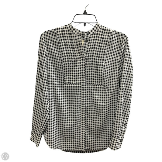 Top Long Sleeve By J. Crew In Checkered Pattern, Size: Xs