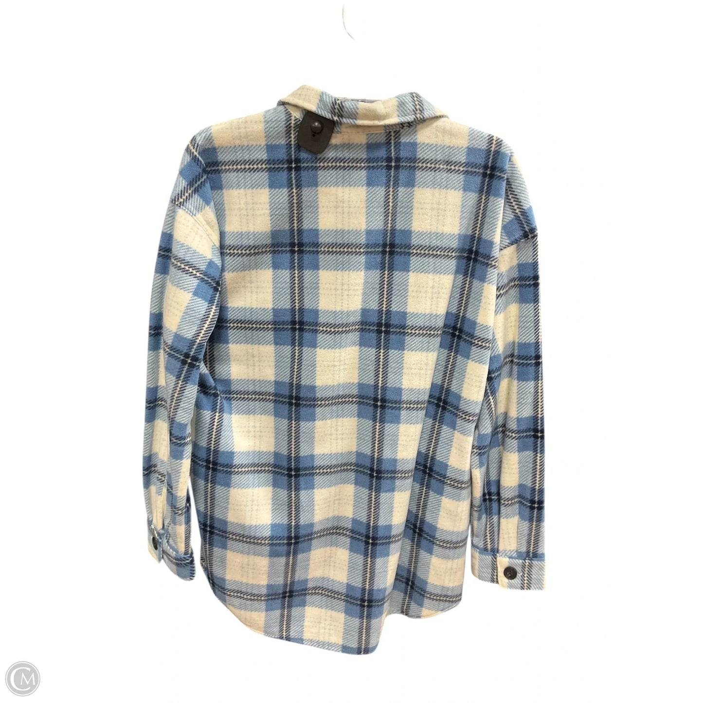 Jacket Shirt By Maurices In Blue & Cream, Size: M