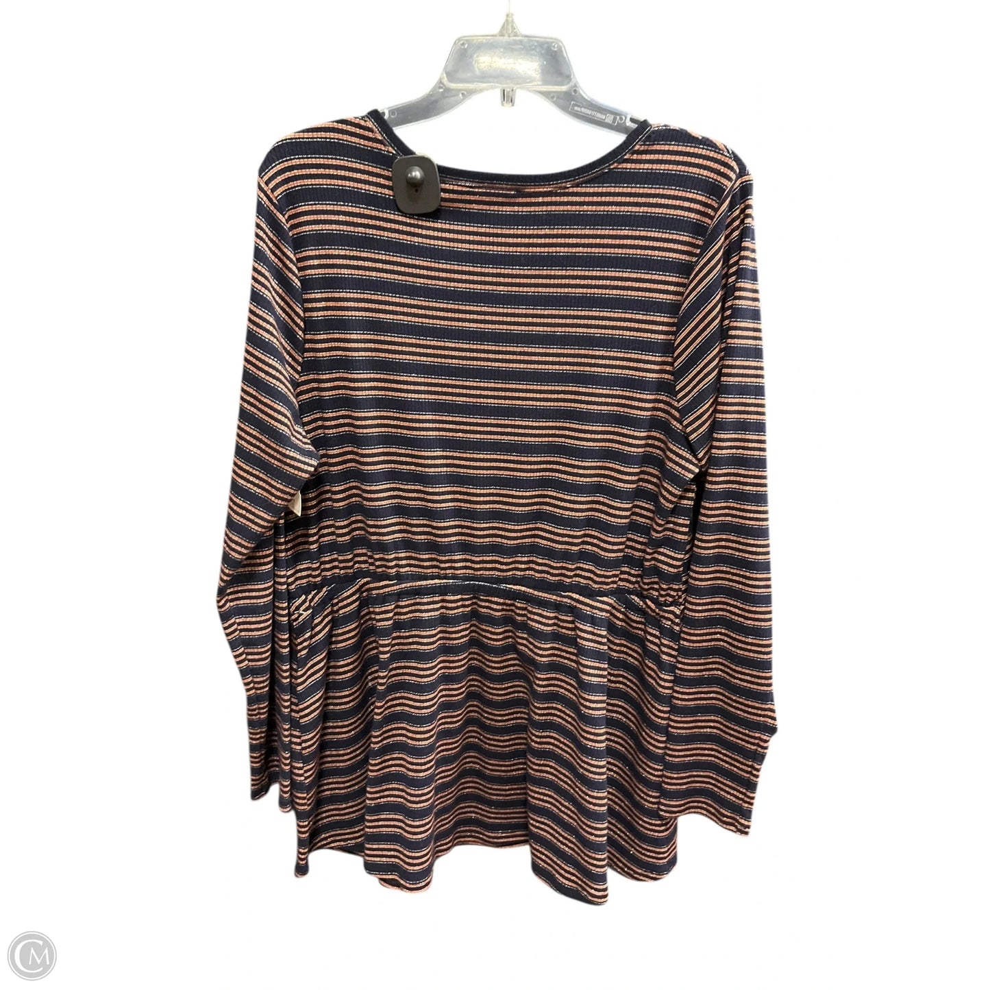 Top Long Sleeve By Lane Bryant In Striped Pattern, Size: 14