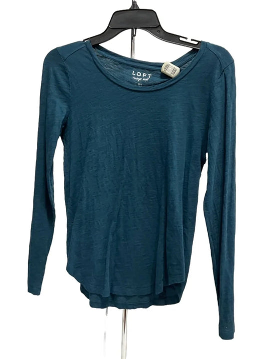 Top Long Sleeve Basic By Loft In Blue, Size: Xs