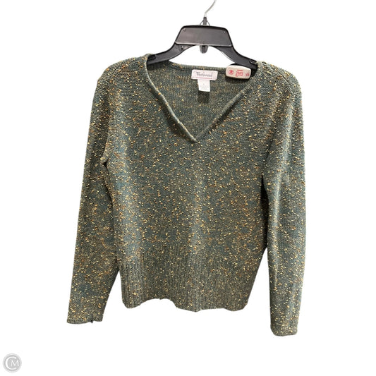 Sweater By West Bound In Green & Tan, Size: S