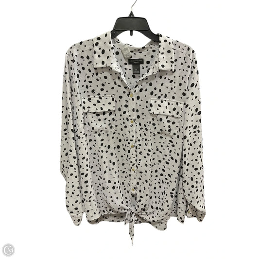 Top Long Sleeve By Maurices In Leopard Print, Size: 2x