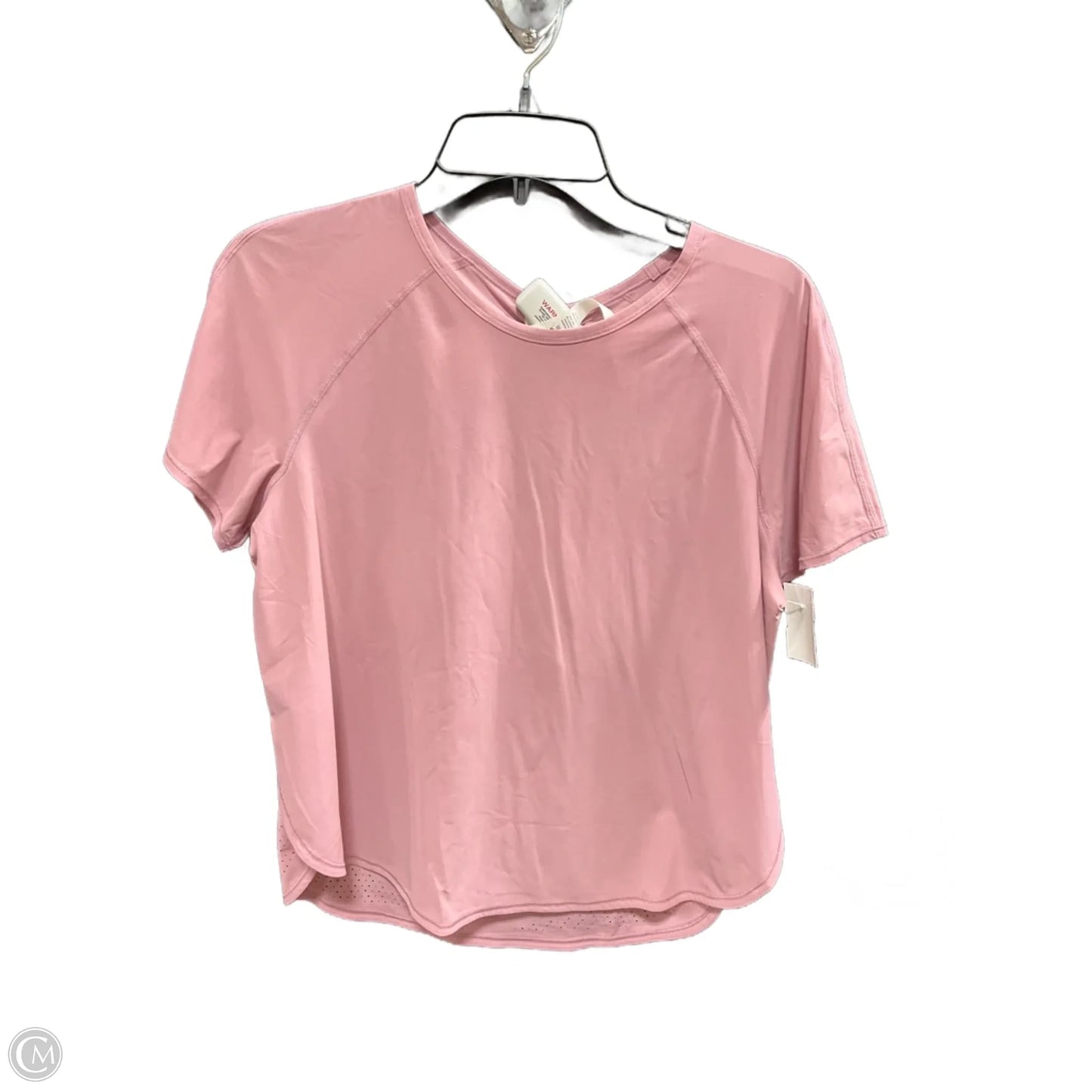 Athletic Top Short Sleeve By Lululemon In Pink, Size: 8