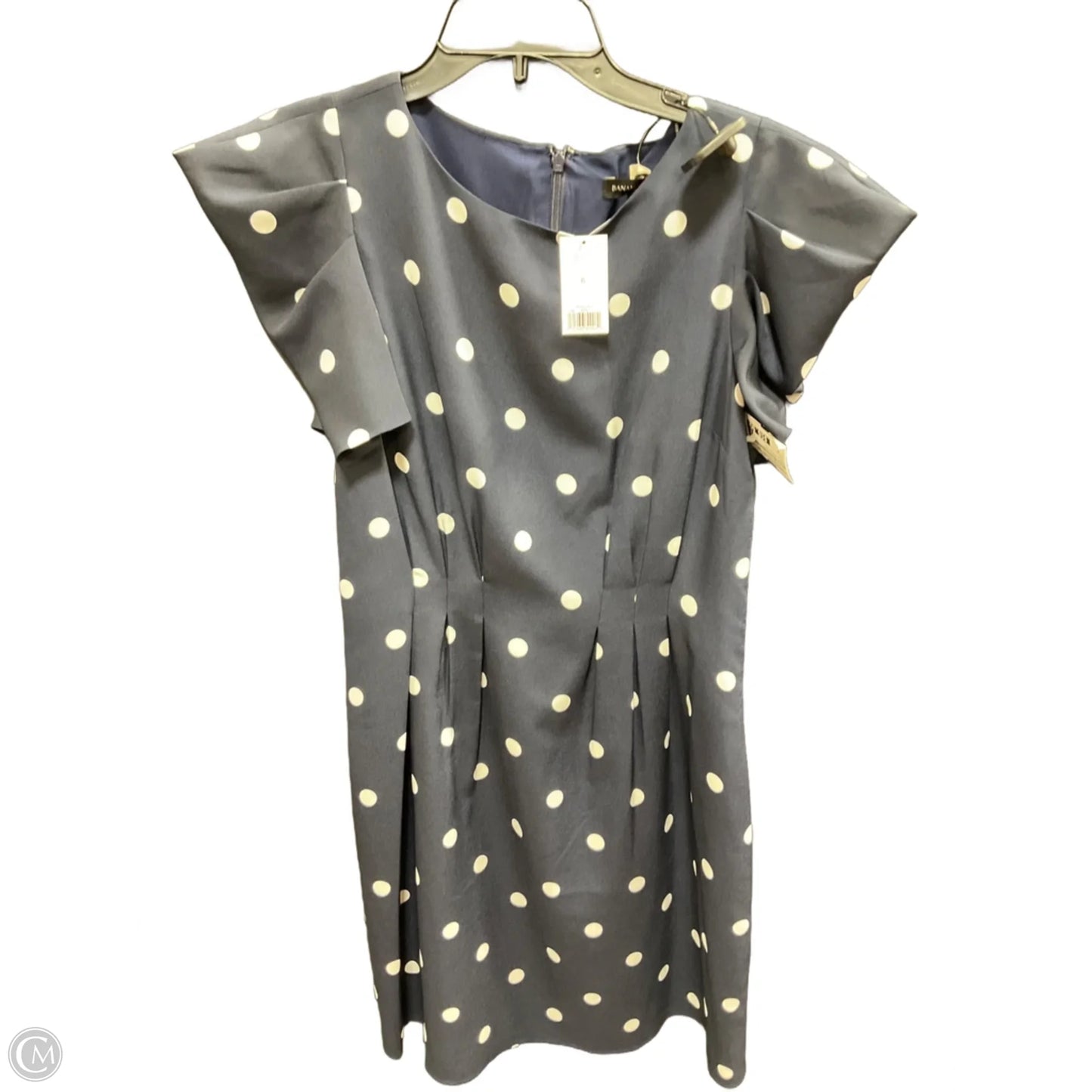 Dress Casual Midi By Banana Republic In Polkadot Pattern, Size: 6