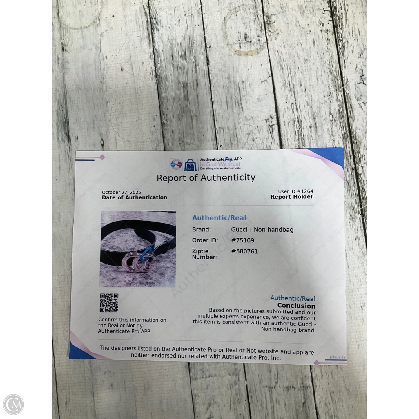 Belt Luxury Designer By Gucci, Size: Small