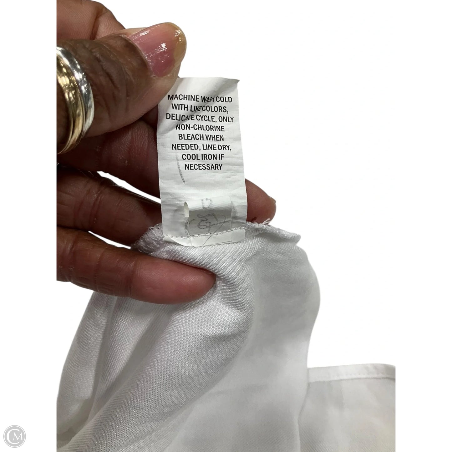 Blouse Long Sleeve By Falls Creek In White, Size: L