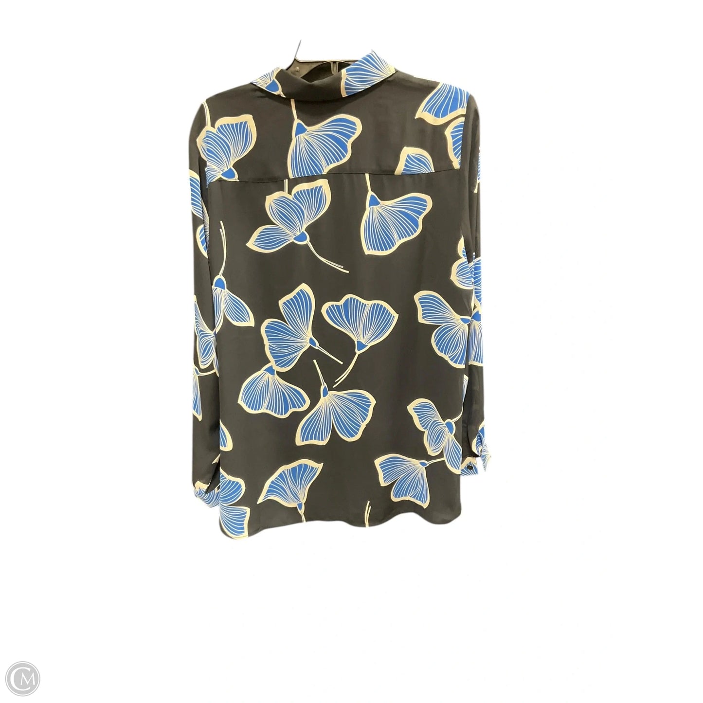 Blouse Long Sleeve By Cabi In Blue, Size: L