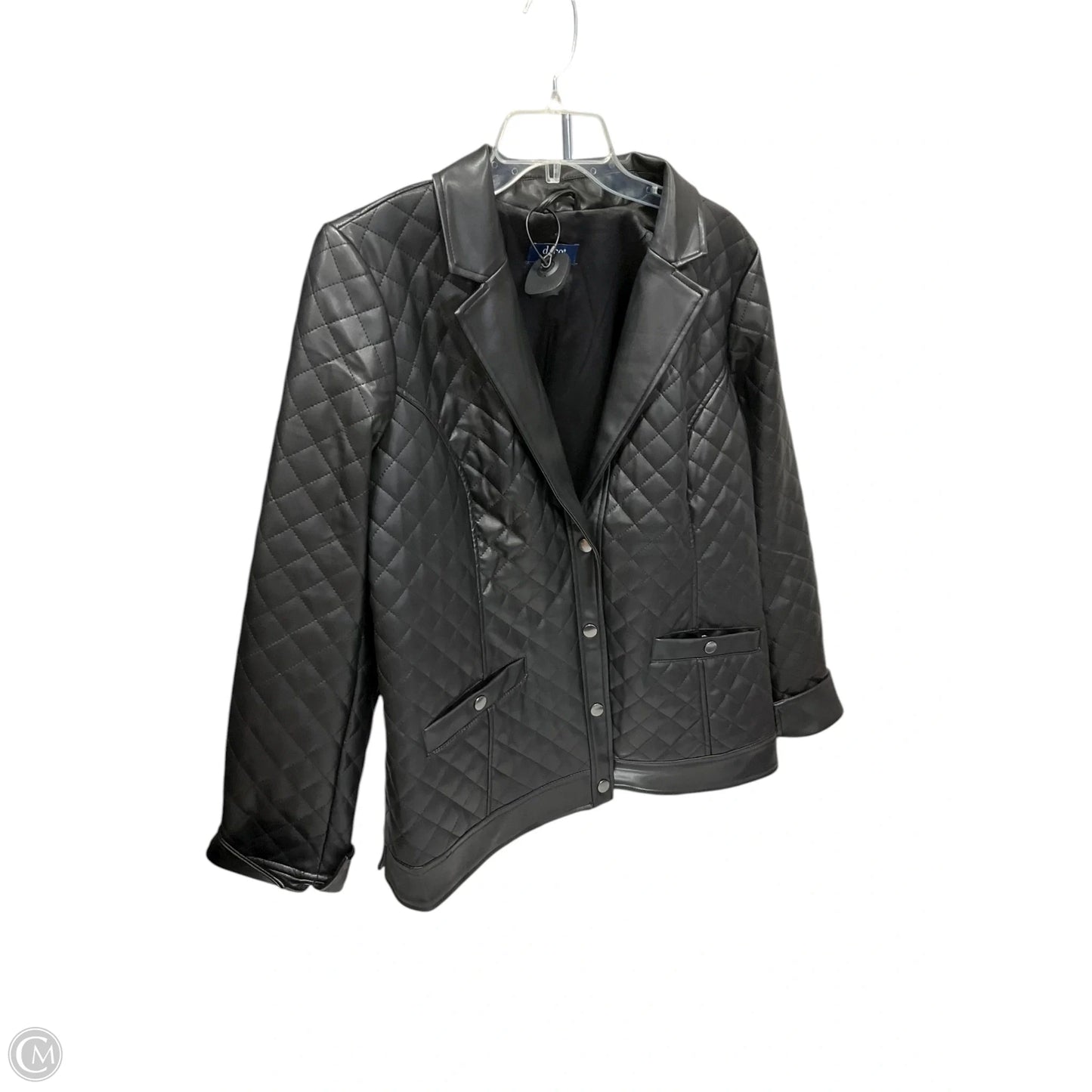 Jacket Puffer & Quilted By D&co. In Black, Size: L