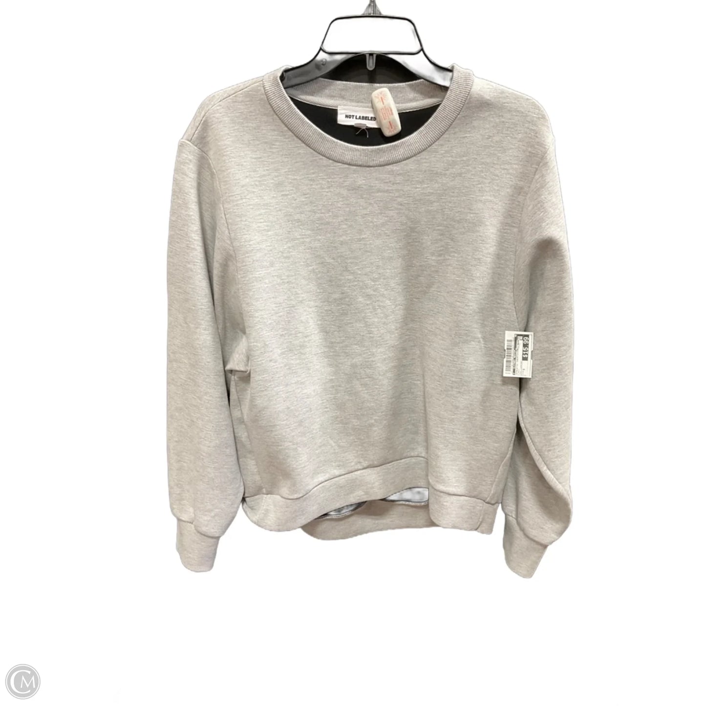 Athletic Sweatshirt Crewneck By Clothes Mentor In Grey, Size: S