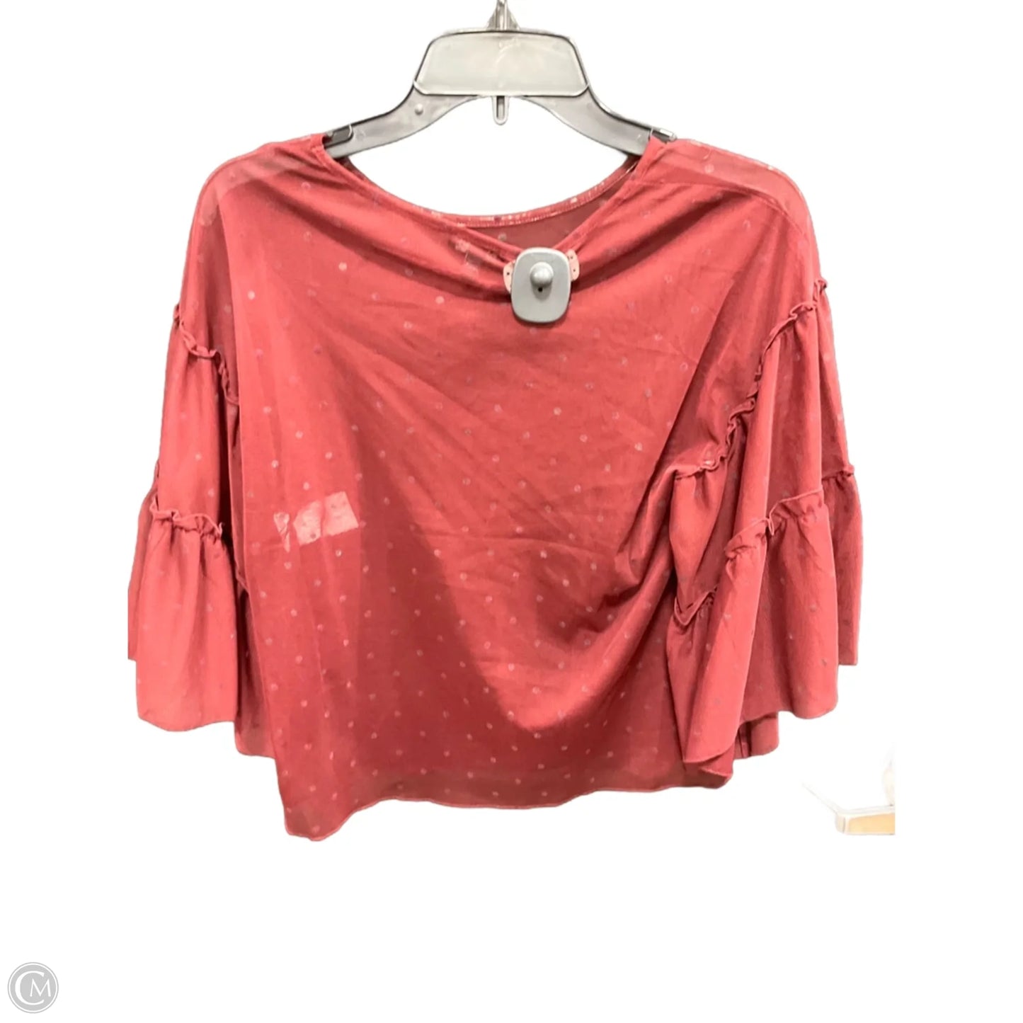 Top Short Sleeve By Express In Red, Size: Xs