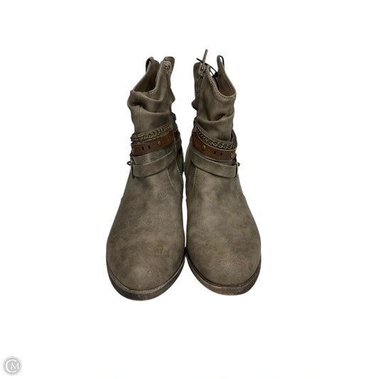 Boots Ankle Heels By Jelly Pop In Brown, Size: 8.5