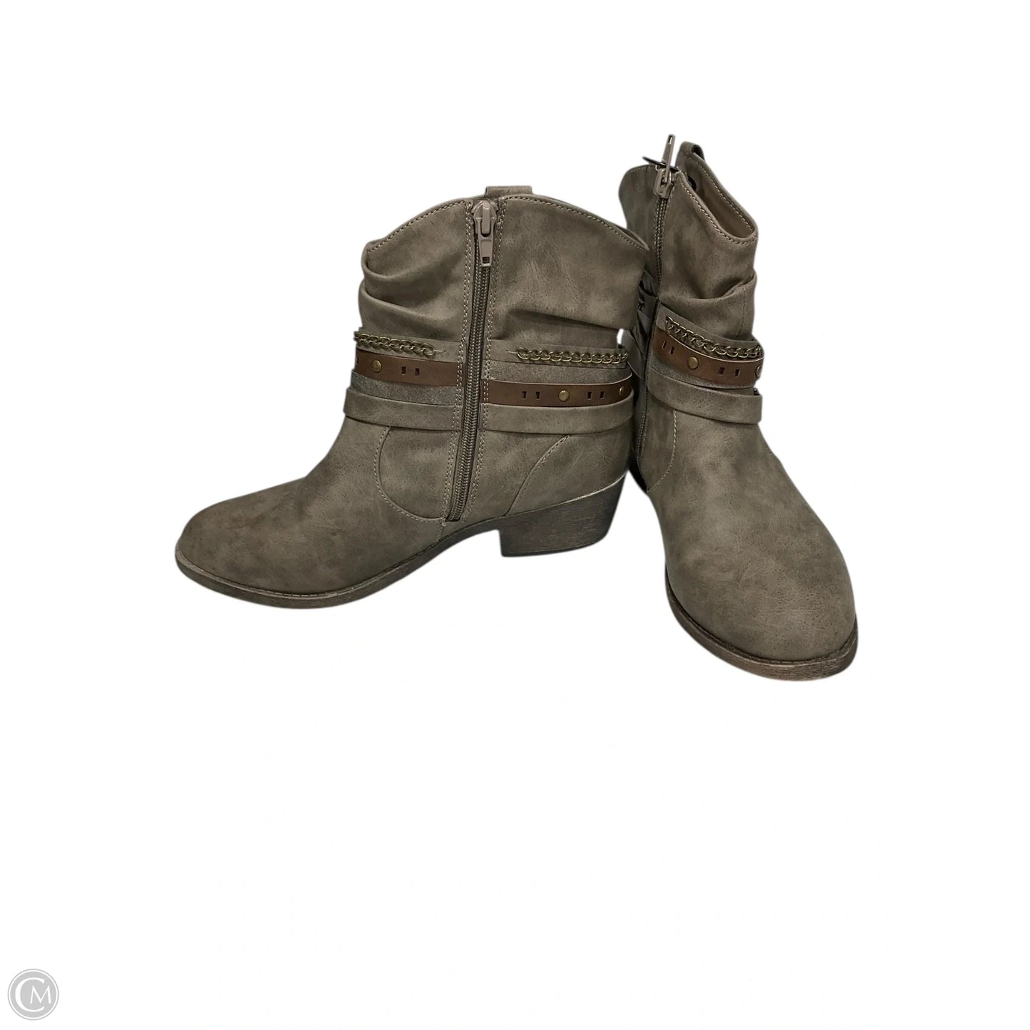 Boots Ankle Heels By Jelly Pop In Brown, Size: 8.5