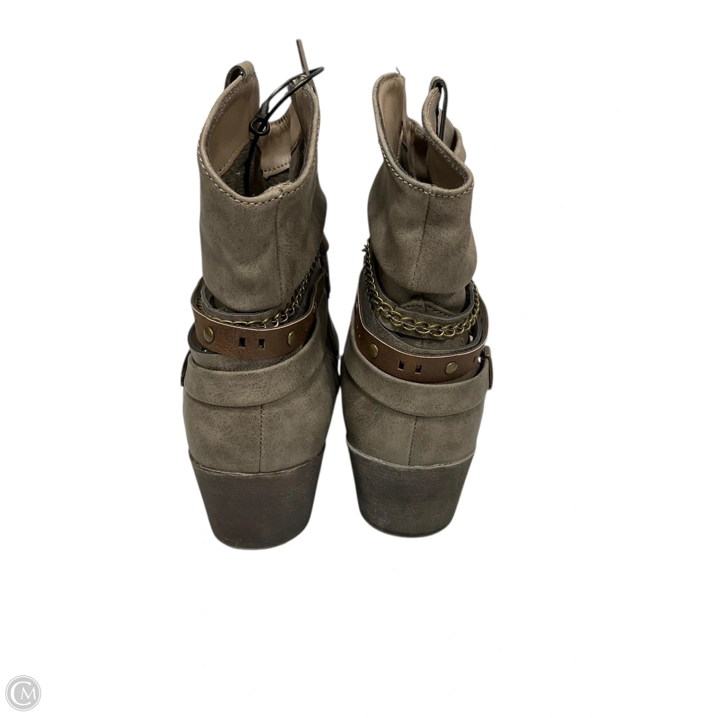 Boots Ankle Heels By Jelly Pop In Brown, Size: 8.5