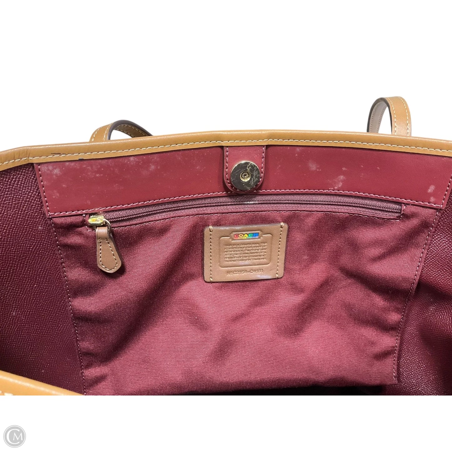 Tote Designer By Coach, Size: Large