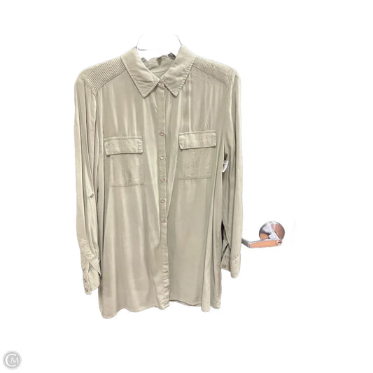 Blouse Long Sleeve By Chicos In Green, Size: M