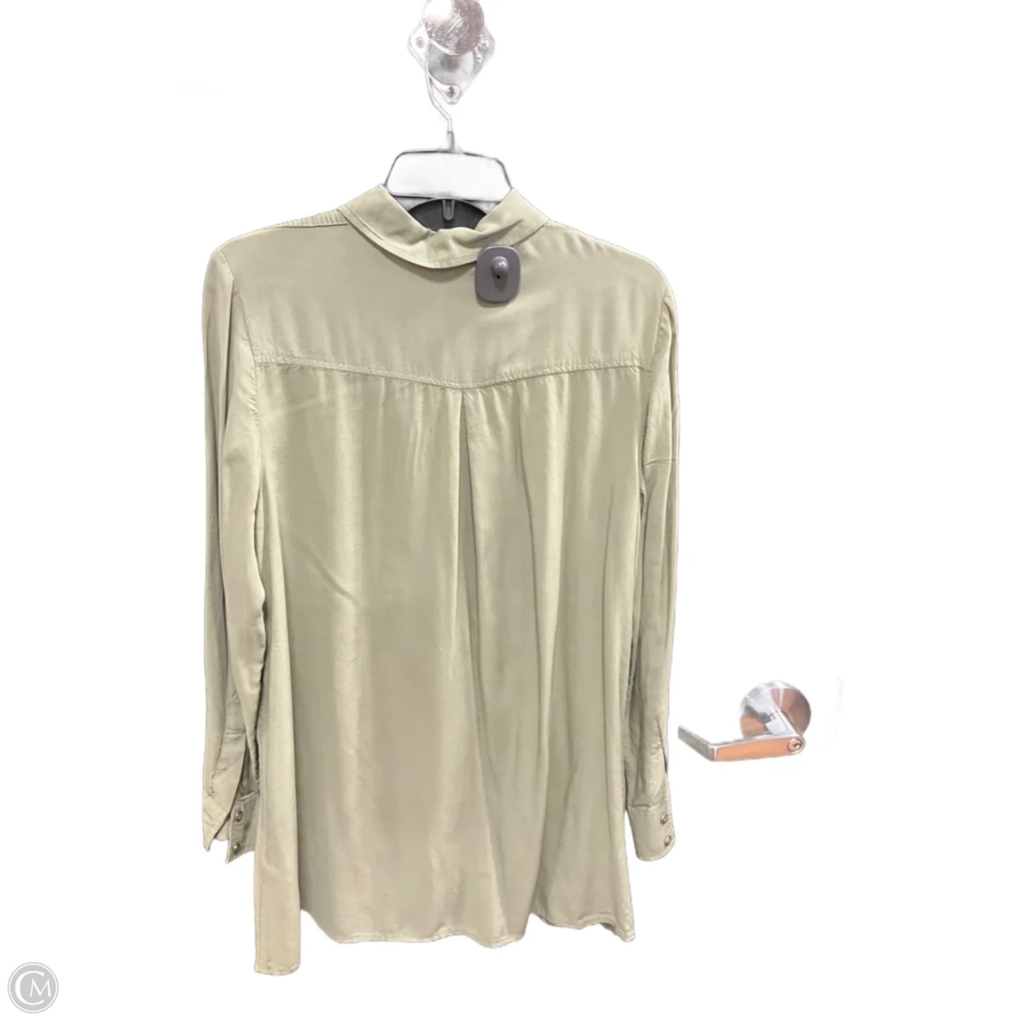 Blouse Long Sleeve By Chicos In Green, Size: M