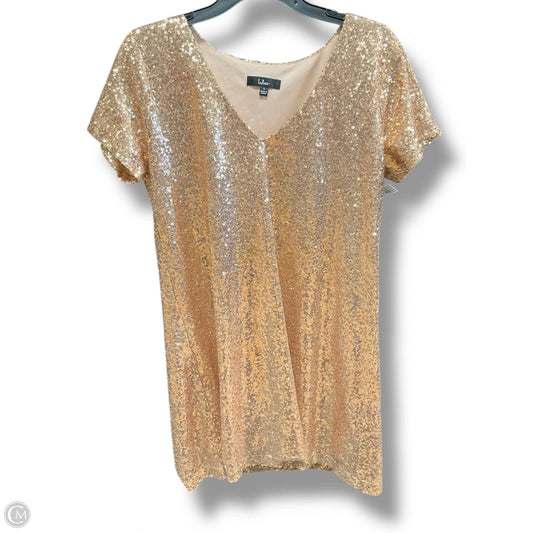 Dress Party Short By Clothes Mentor In Gold, Size: L