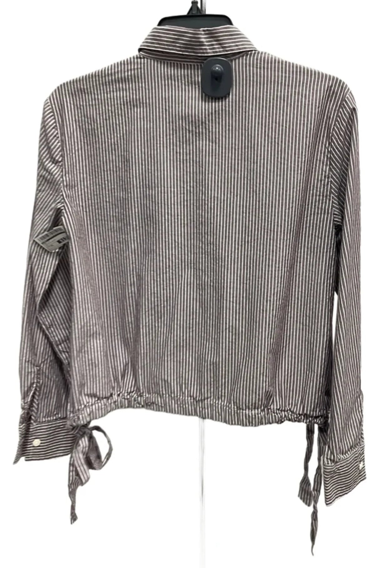Top Long Sleeve By Loft In Brown & White, Size: Xs
