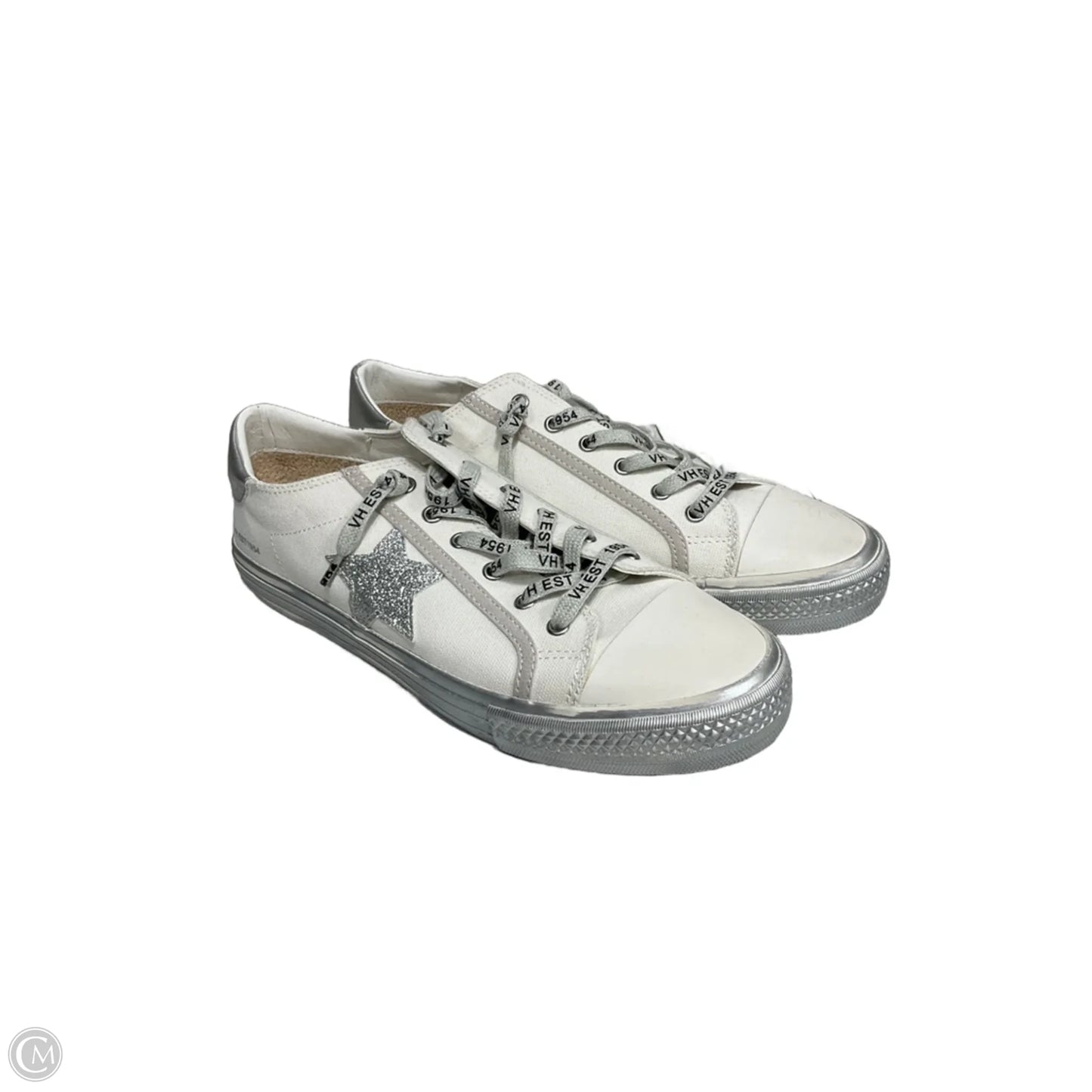 Shoes Athletic By Vintage Havana In Cream & Silver, Size: 9