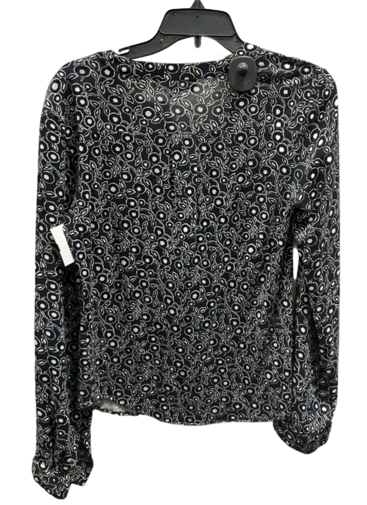 Top Long Sleeve By Loft In Black & Blue, Size: S