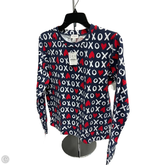 Top Long Sleeve By J. Crew In Blue & Red, Size: S