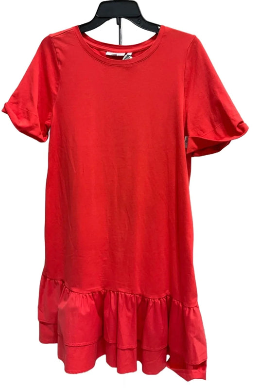 Dress Casual Midi By Chicos In Orange, Size: M