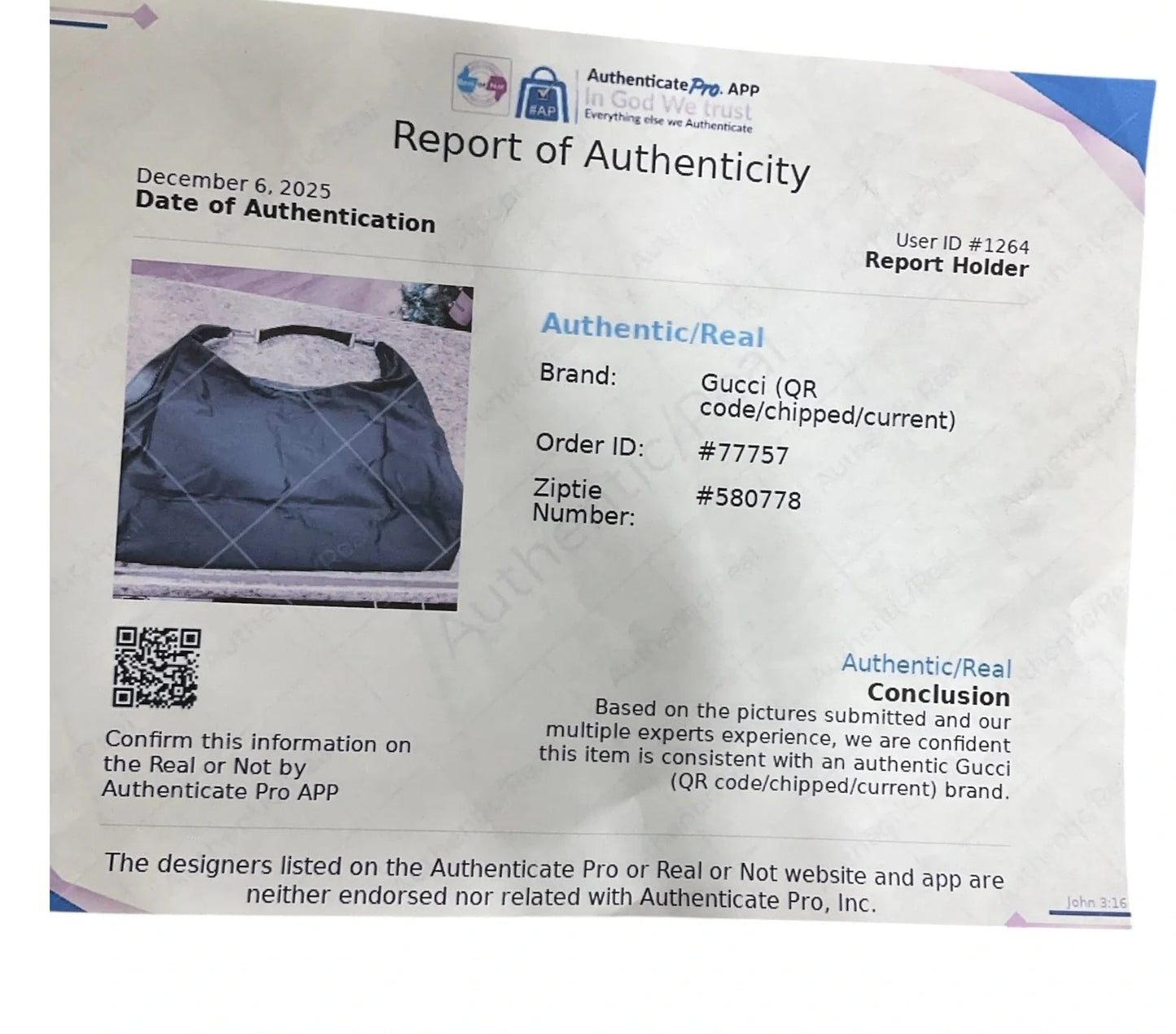 Tote Luxury Designer By Gucci, Size: Large