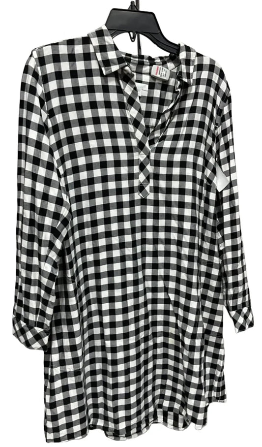 Dress Casual Midi By J. Jill In Checkered Pattern, Size: L