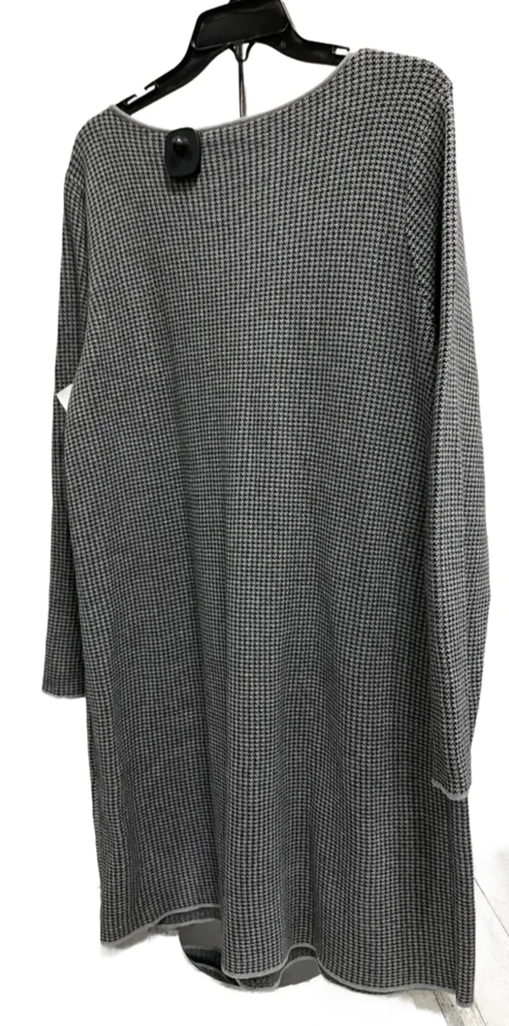 Dress Sweater By J. Jill In Black & Grey, Size: L