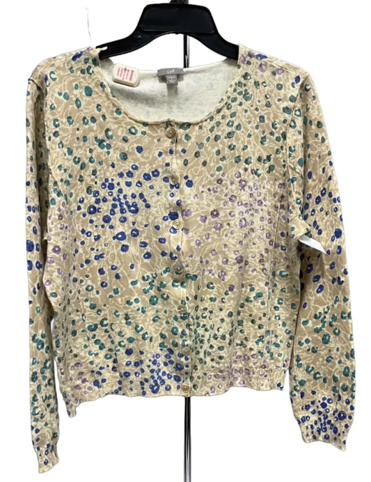 Sweater Cardigan By J. Jill In Multi-colored, Size: L