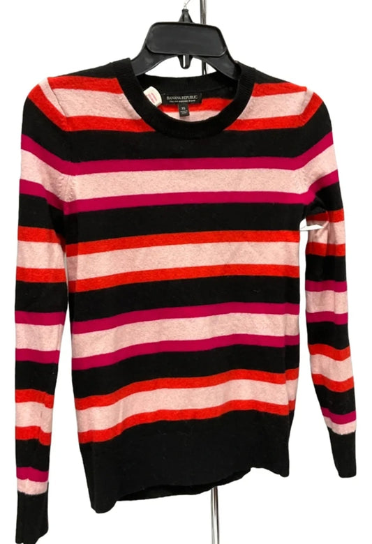 Top Long Sleeve By Banana Republic In Orange & Pink, Size: Xs