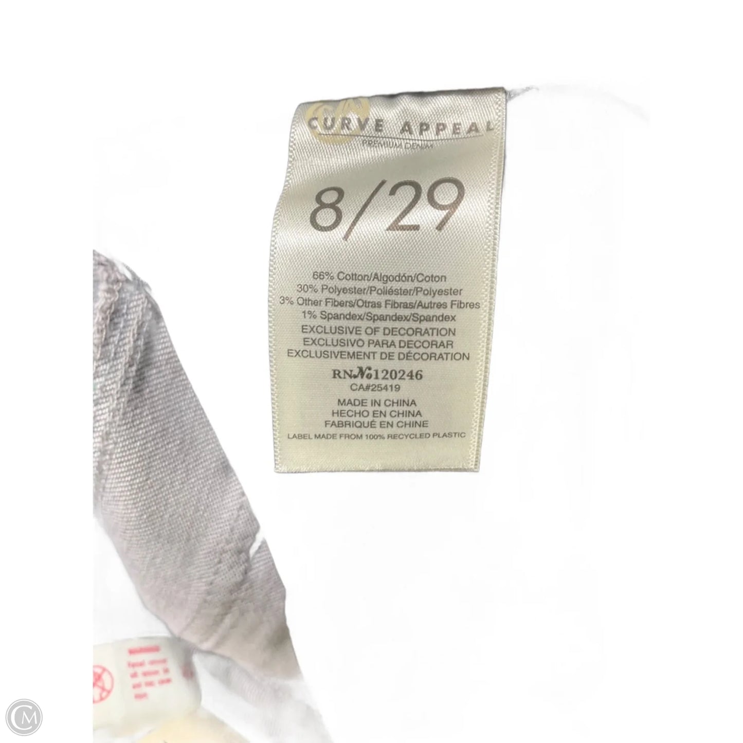 Jeans Wide Leg By Curve Appeal In Grey, Size: 8