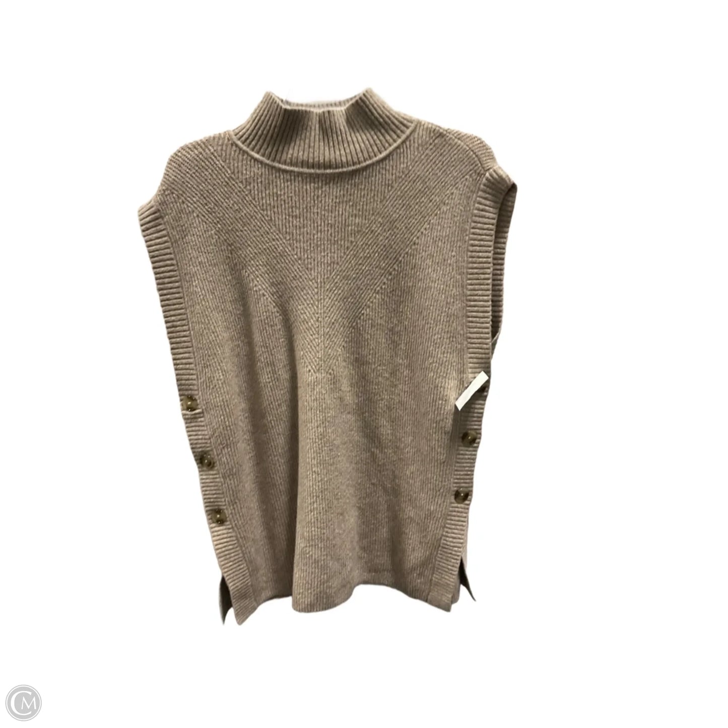Sweater Short Sleeve By Loft In Beige, Size: M