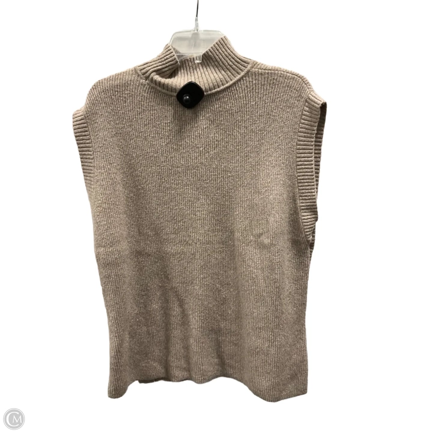 Sweater Short Sleeve By Loft In Beige, Size: M