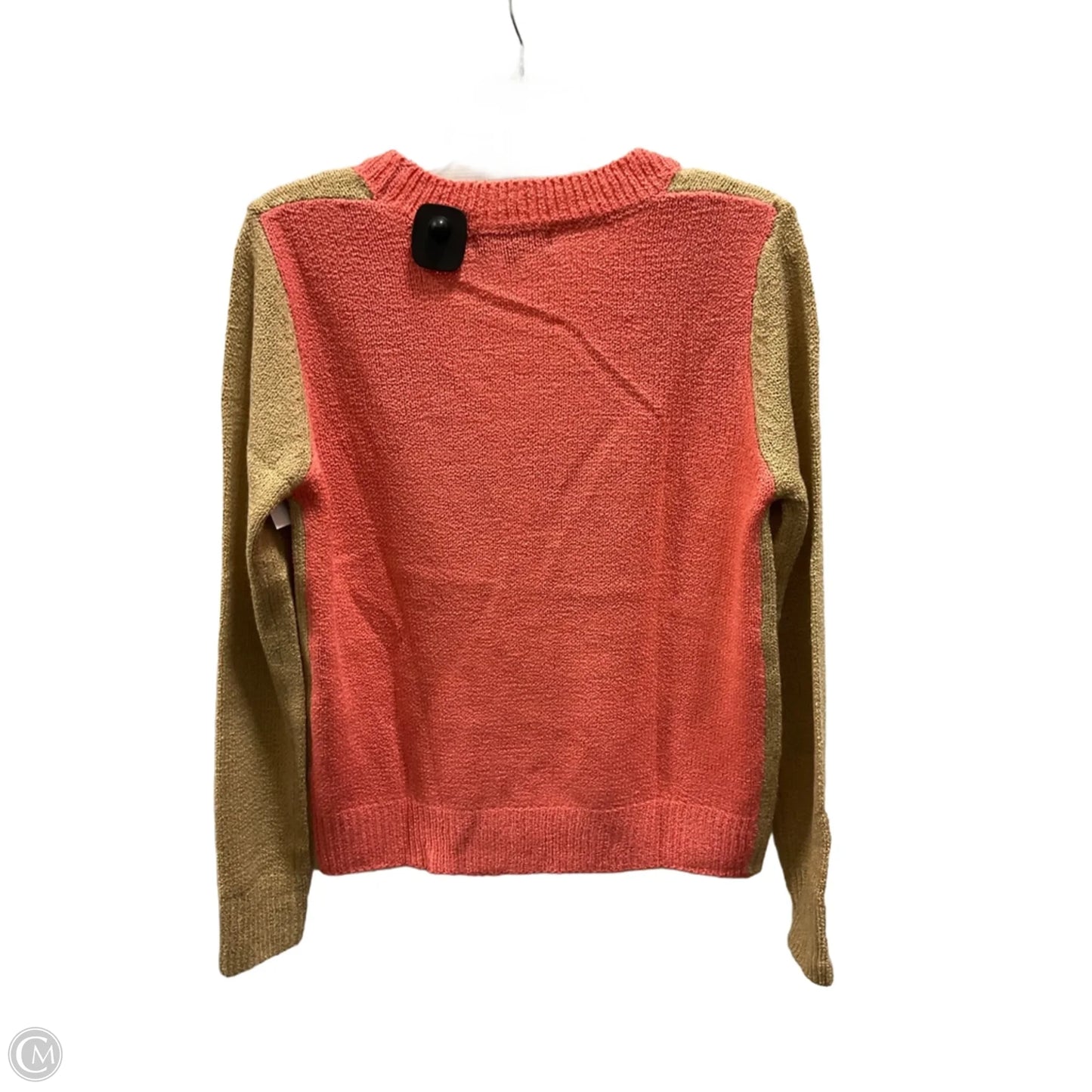 Sweater Cardigan By Clothes Mentor In Orange & Tan, Size: M