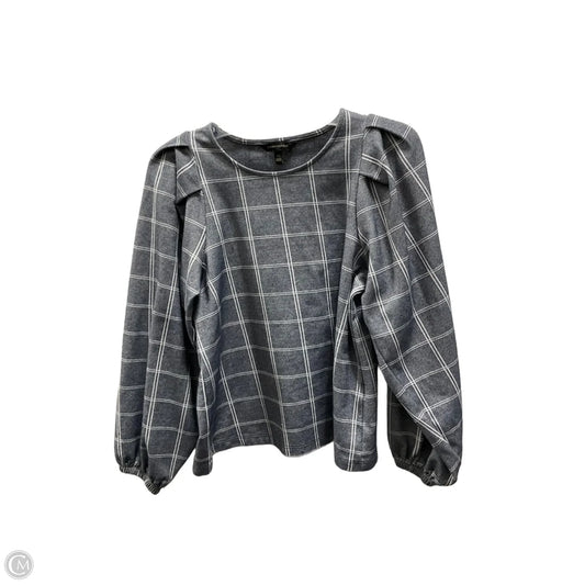 Top Long Sleeve By Banana Republic In Blue & White, Size: Xs