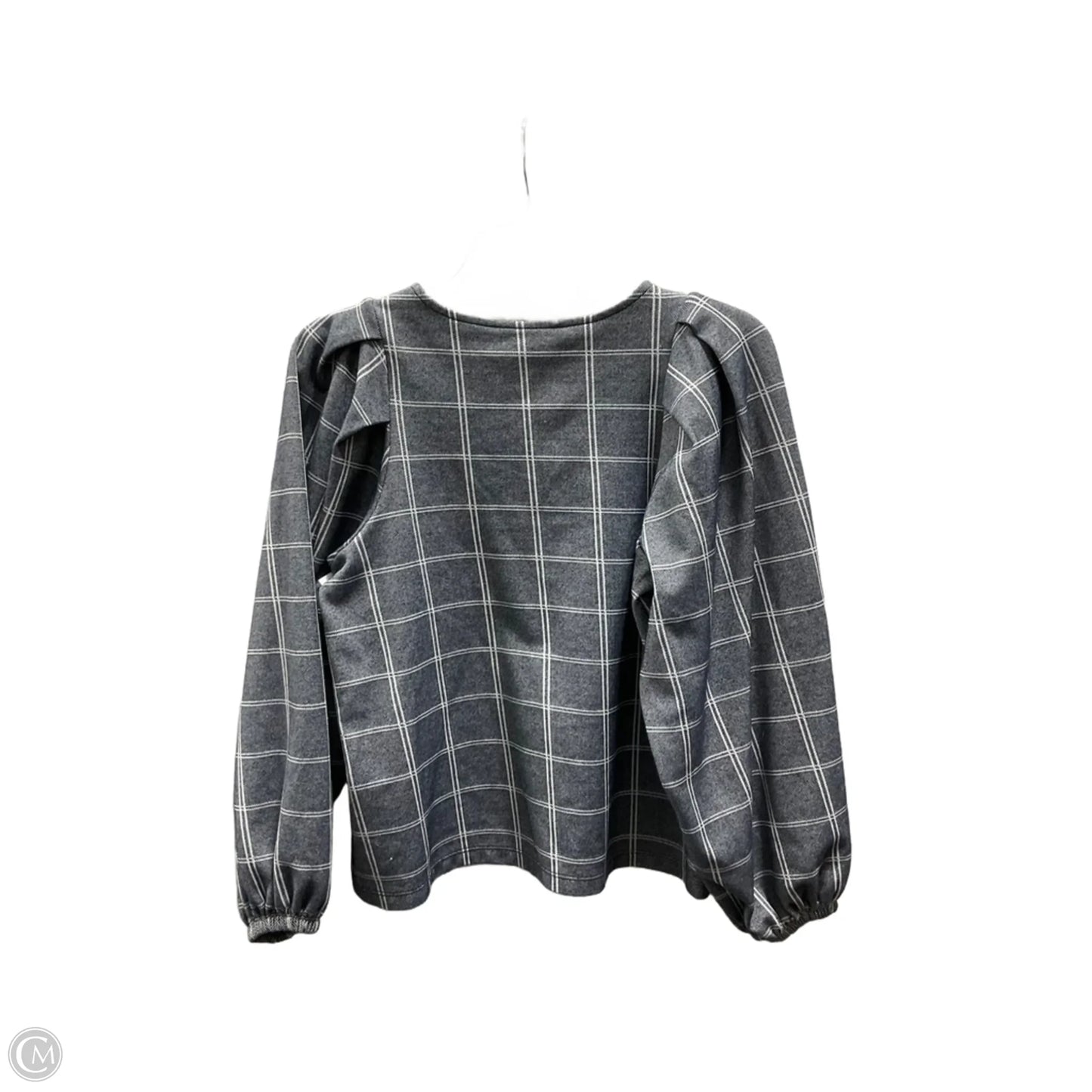 Top Long Sleeve By Banana Republic In Blue & White, Size: Xs