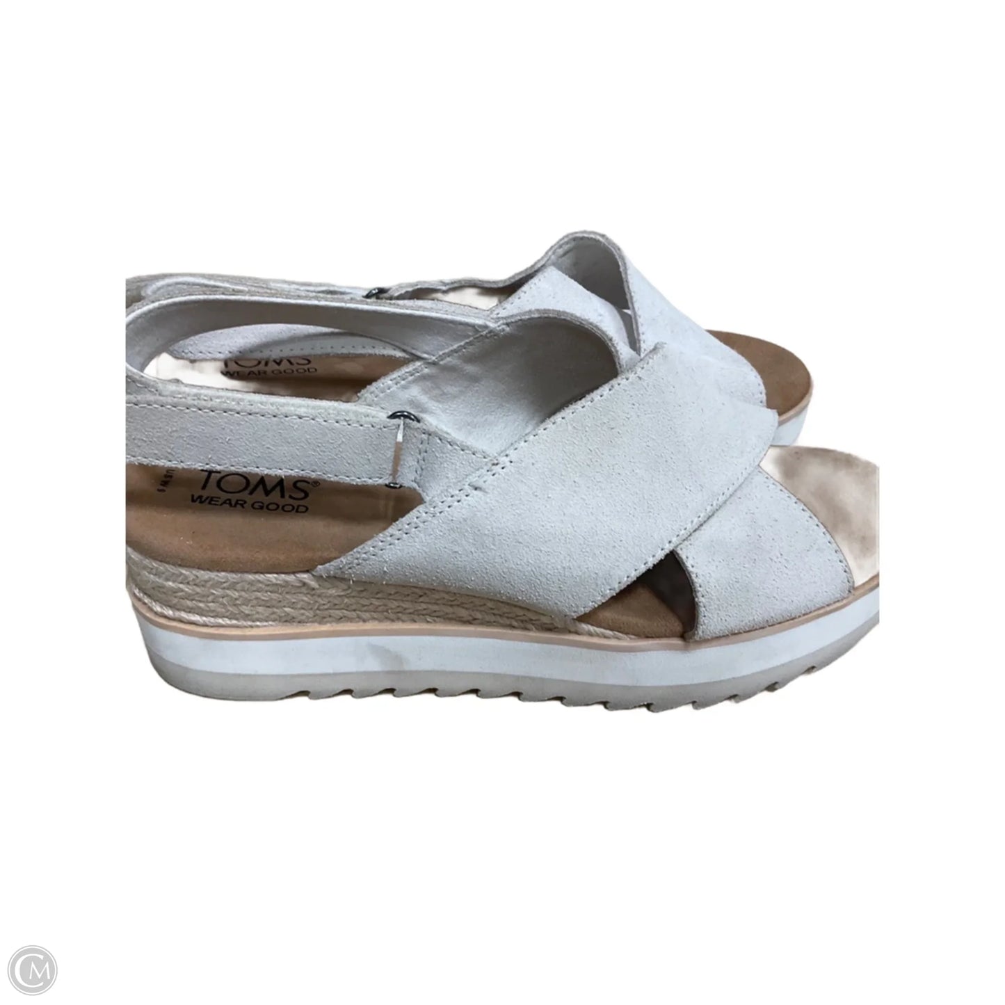 Sandals Heels Block By Toms In Beige, Size: 9