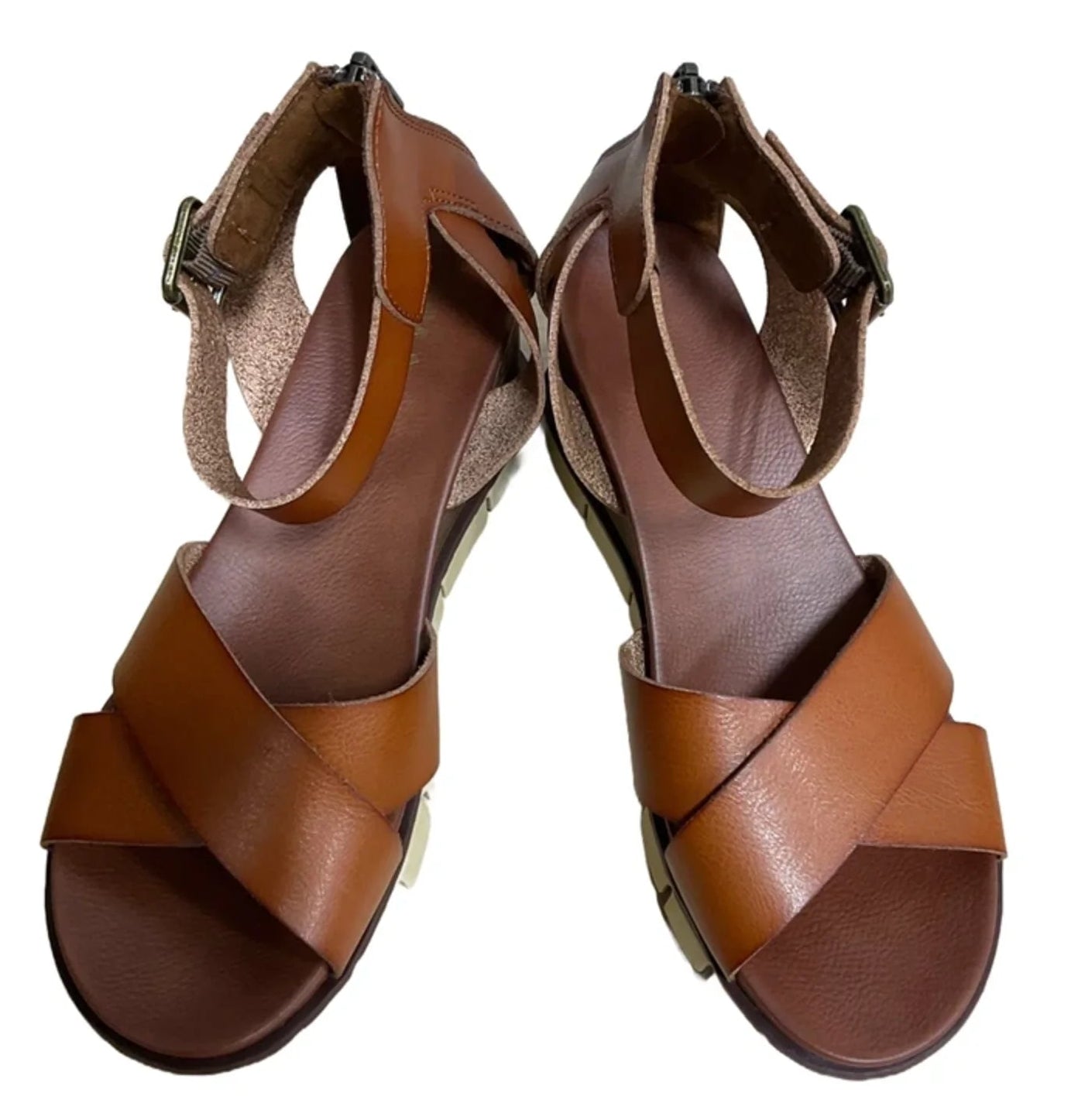 Sandals Heels Block By Mia In Tan, Size: 8.5