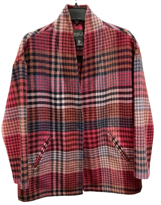 Jacket Shirt By Rachel Zoe In Blue & Pink, Size: S