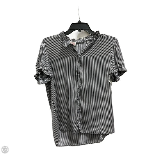 Top Short Sleeve By Tahari In Black & White, Size: M