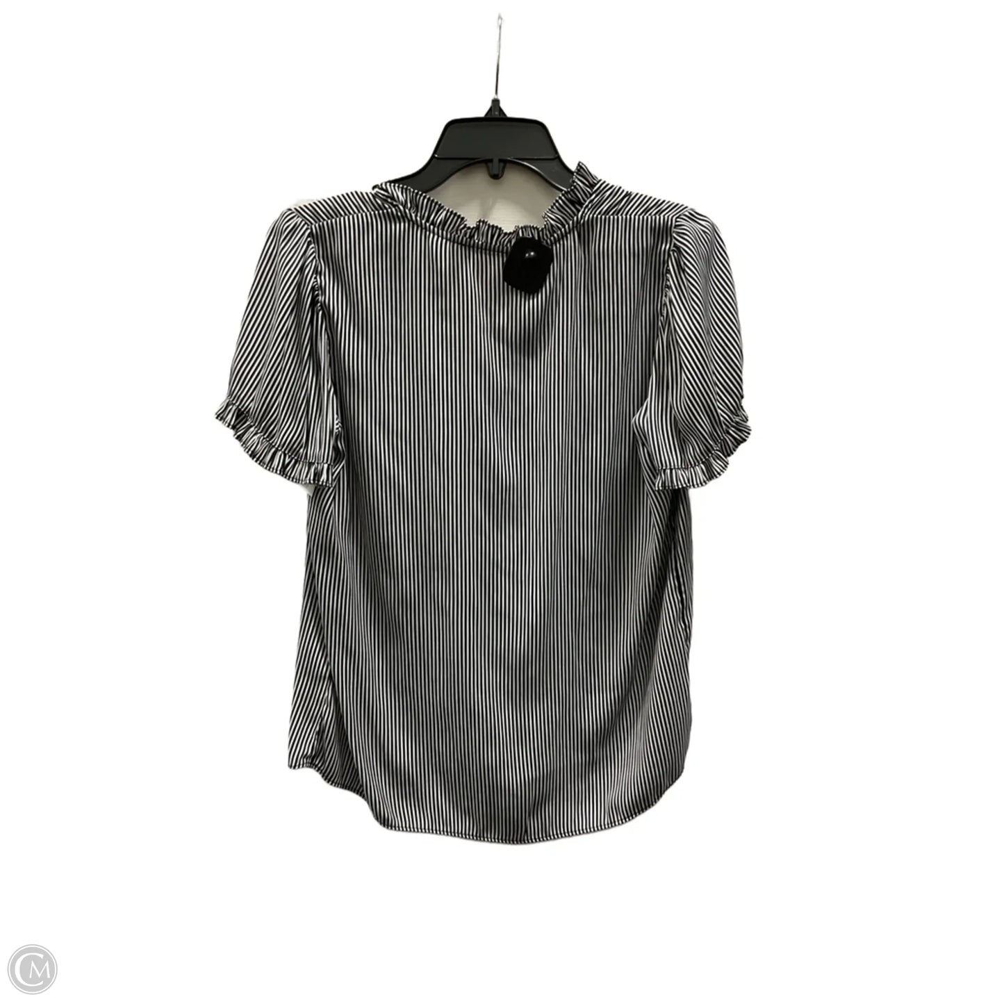 Top Short Sleeve By Tahari In Black & White, Size: M