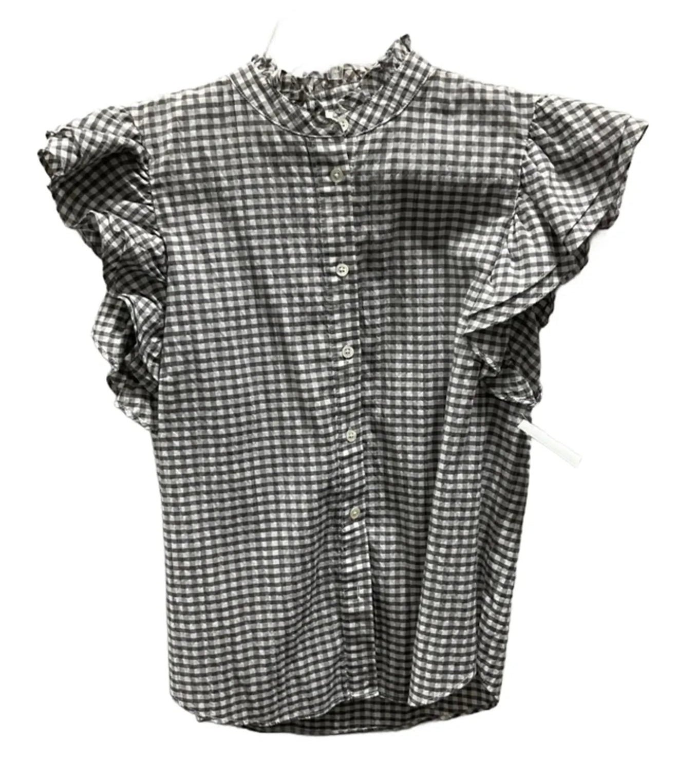 Top Short Sleeve By Industry In Grey & White, Size: M