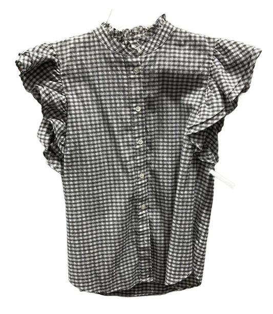 Top Short Sleeve By Industry In Grey & White, Size: M