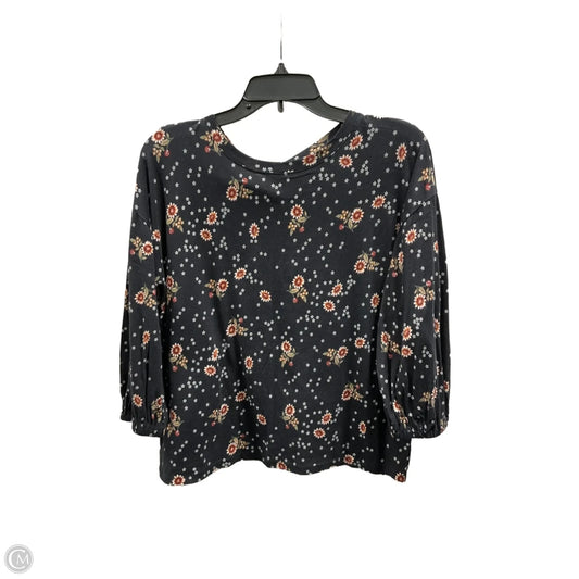Top Long Sleeve By Loft In Floral Print, Size: M