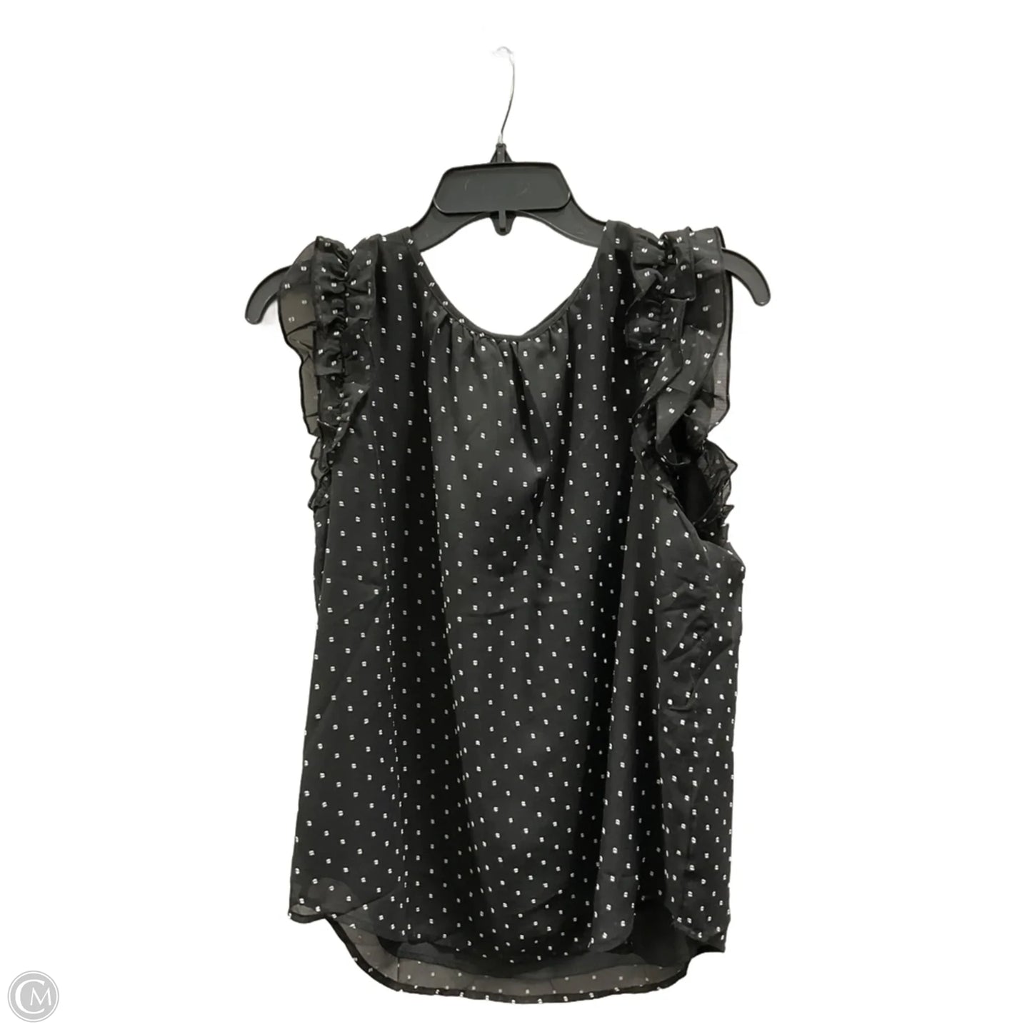 Top Sleeveless By Loft In Black & White, Size: M