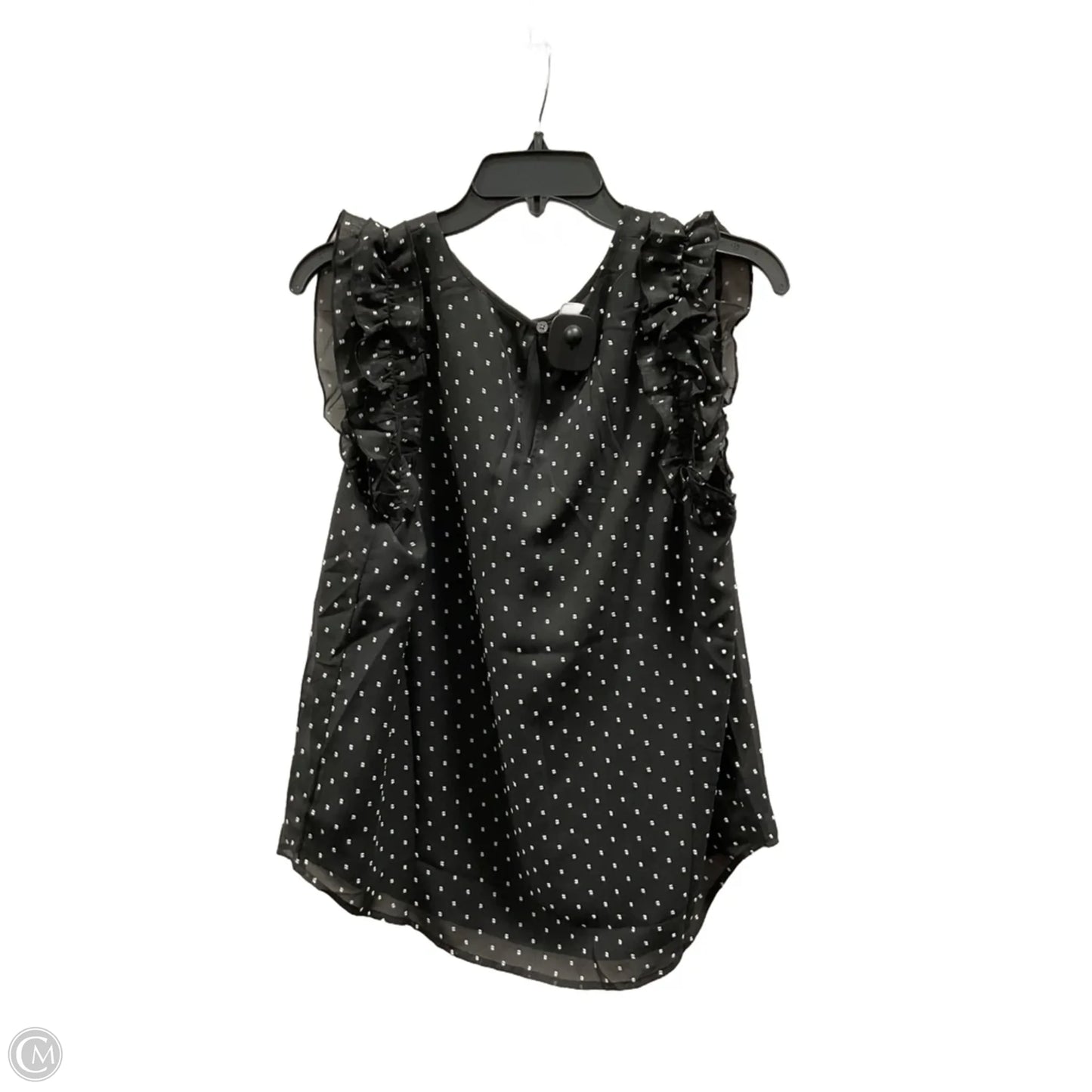 Top Sleeveless By Loft In Black & White, Size: M