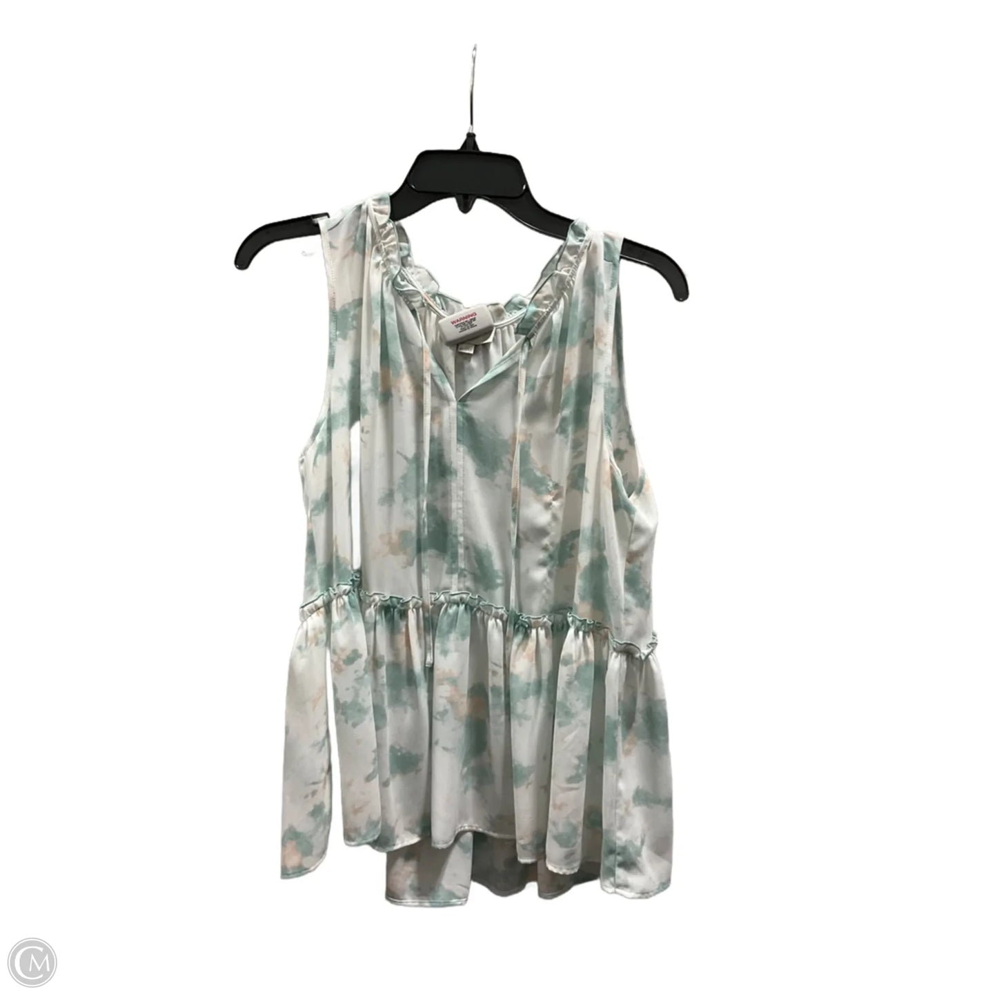 Top Sleeveless By Loft In Aqua, Size: M