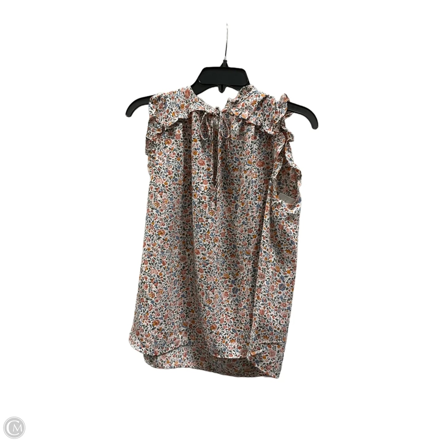 Top Sleeveless By Loft In Floral Print, Size: M